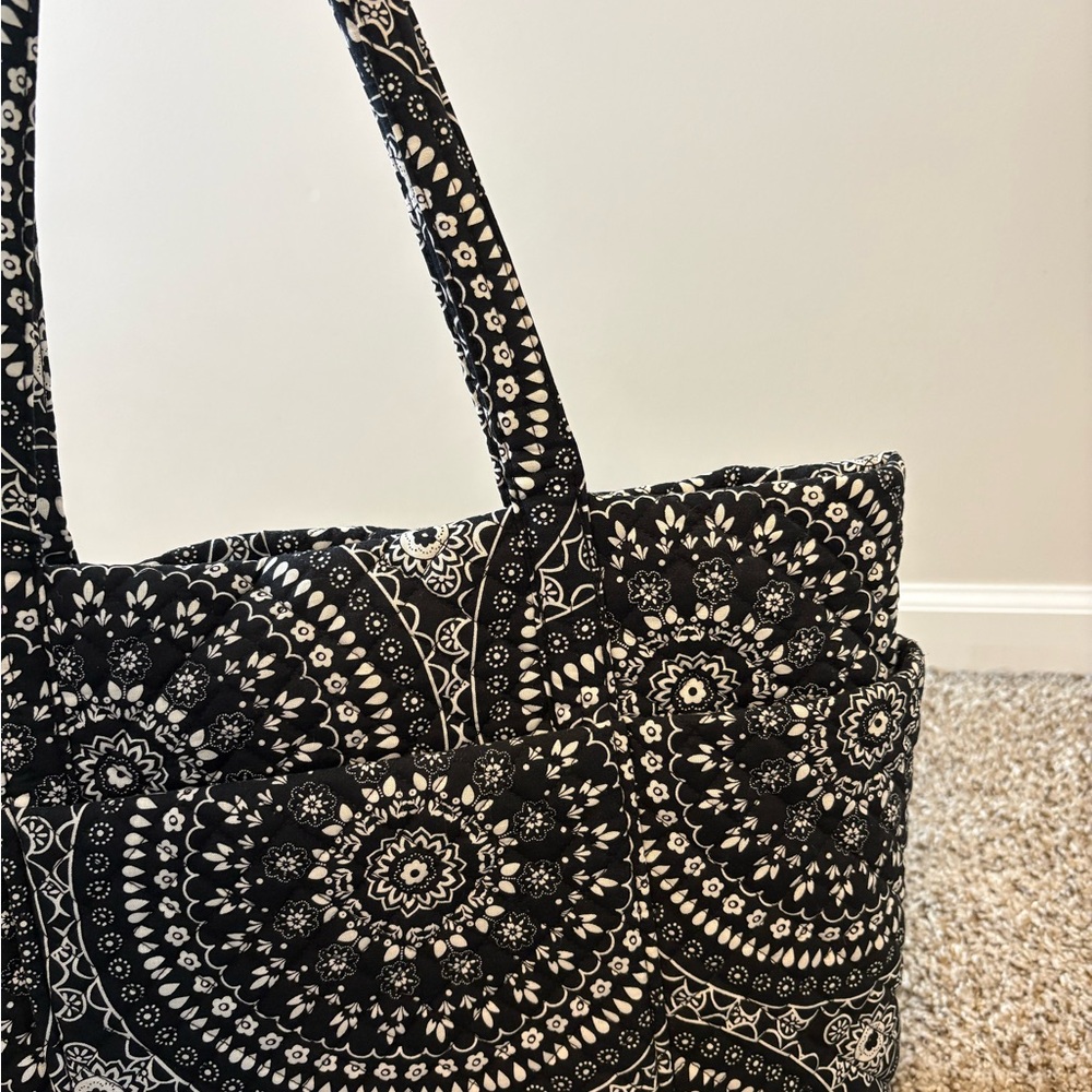 Vera Bradley Black and White Mandala Tote - Picture 5 of 5